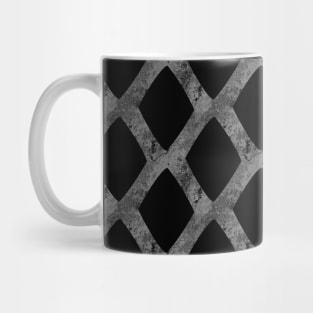 Grid Cube Geometric Dark Pattern Mug